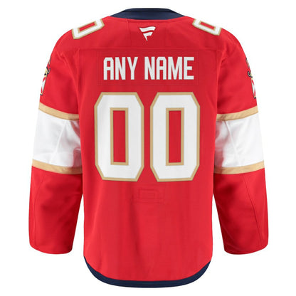 Florida Panthers Fanatics Home Authentic Pro Custom Jersey - Red | NHL Jerseys