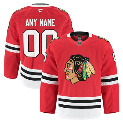 Chicago Blackhawks Fanatics Home Authentic Pro Custom Jersey - Red | NHL Jerseys