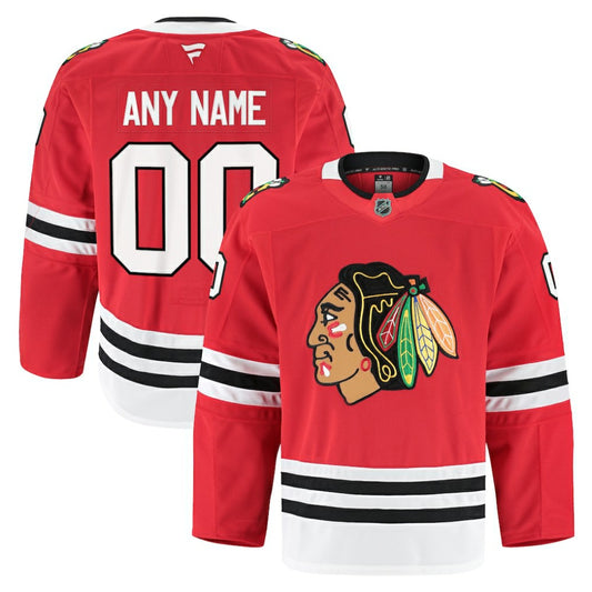 Chicago Blackhawks Fanatics Home Authentic Pro Custom Jersey - Red | NHL Jerseys