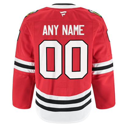 Chicago Blackhawks Fanatics Home Authentic Pro Custom Jersey - Red | NHL Jerseys
