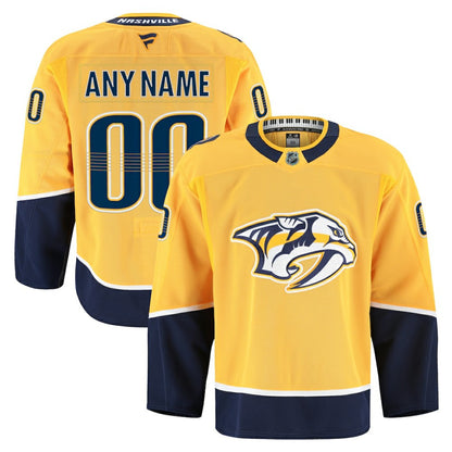 Nashville Predators Fanatics Home Authentic Pro Custom Jersey - Gold | NHL Jerseys