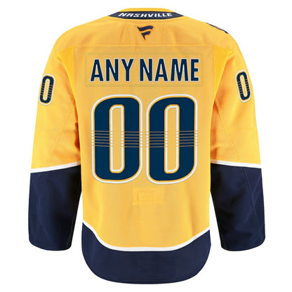 Nashville Predators Fanatics Home Authentic Pro Custom Jersey - Gold | NHL Jerseys