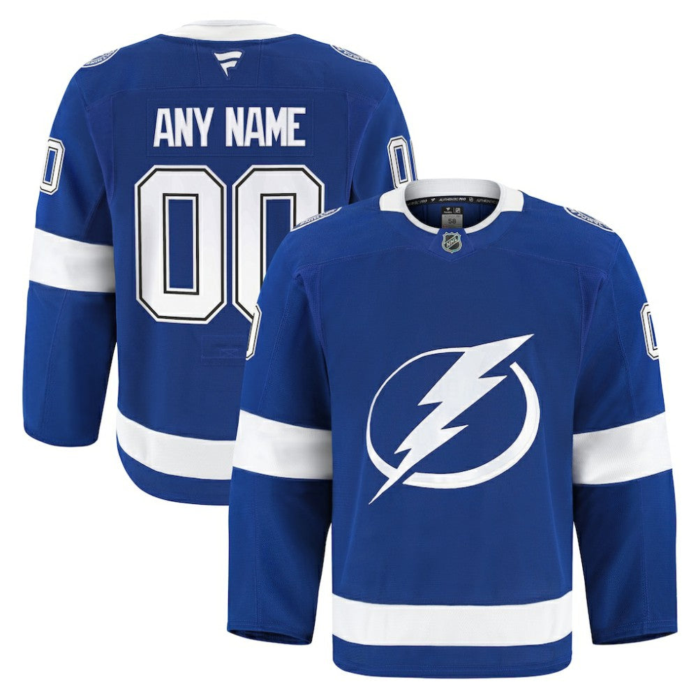 Tampa Bay Lightning Fanatics Home Authentic Pro Custom Jersey - Blue | NHL Jerseys
