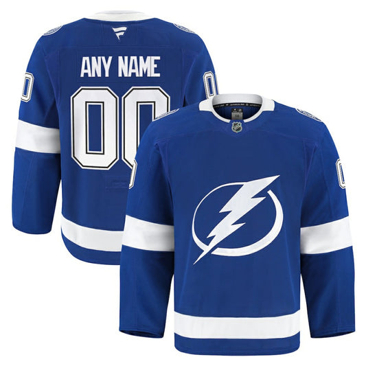 Tampa Bay Lightning Fanatics Home Authentic Pro Custom Jersey - Blue | NHL Jerseys