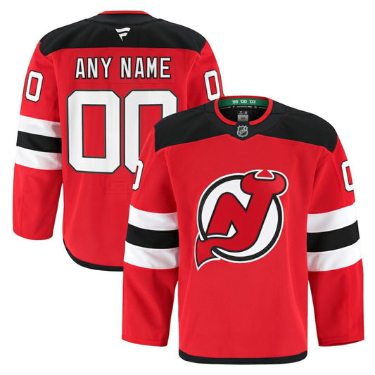 New Jersey Devils Fanatics Home Authentic Pro Custom Jersey - Red | NHL Jerseys