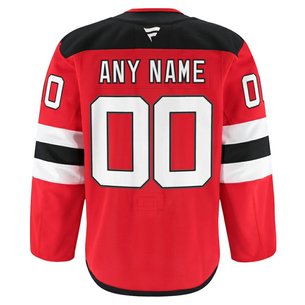 New Jersey Devils Fanatics Home Authentic Pro Custom Jersey - Red | NHL Jerseys