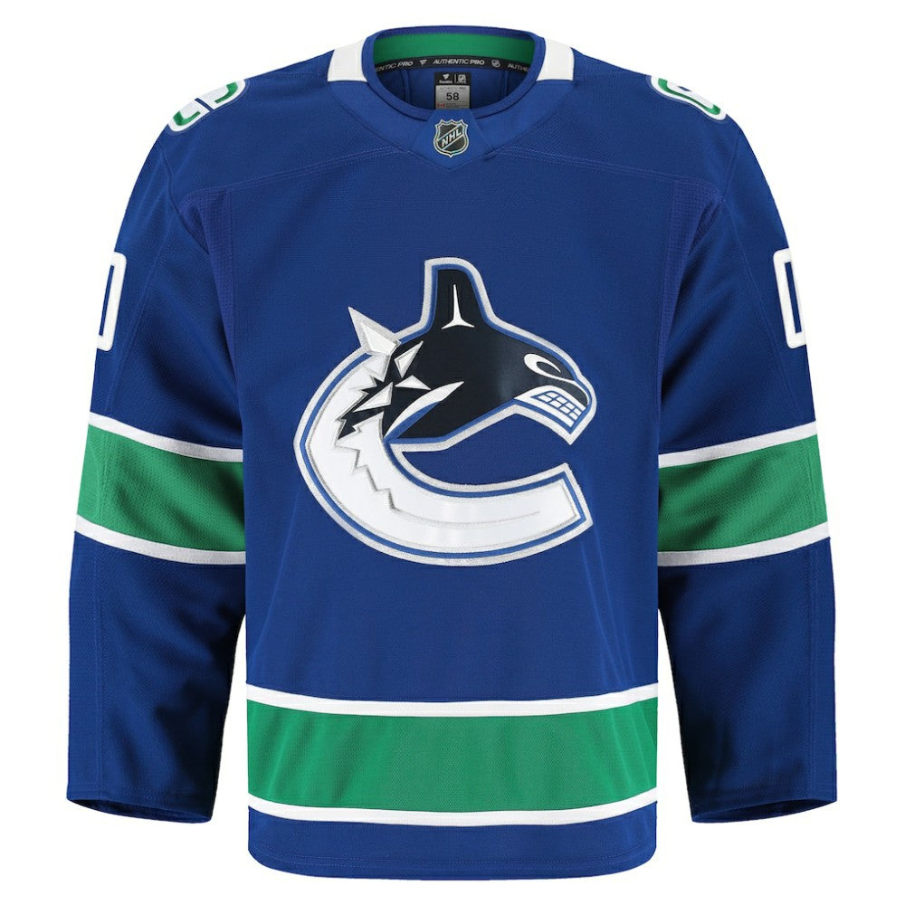 Vancouver Canucks Fanatics Home Authentic Pro Custom Jersey - Blue | NHL Jerseys