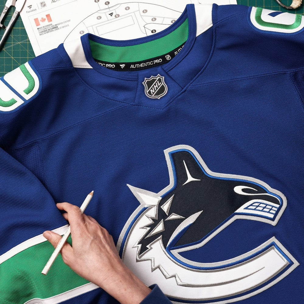 Vancouver Canucks Fanatics Home Authentic Pro Custom Jersey - Blue | NHL Jerseys