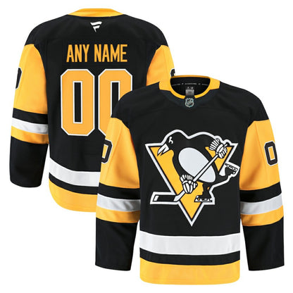 Pittsburgh Penguins Fanatics Home Authentic Pro Custom Jersey - Black | NHL Jerseys