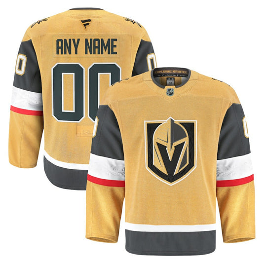 Vegas Golden Knights Fanatics Home Authentic Pro Custom Jersey - Gold | NHL Jerseys