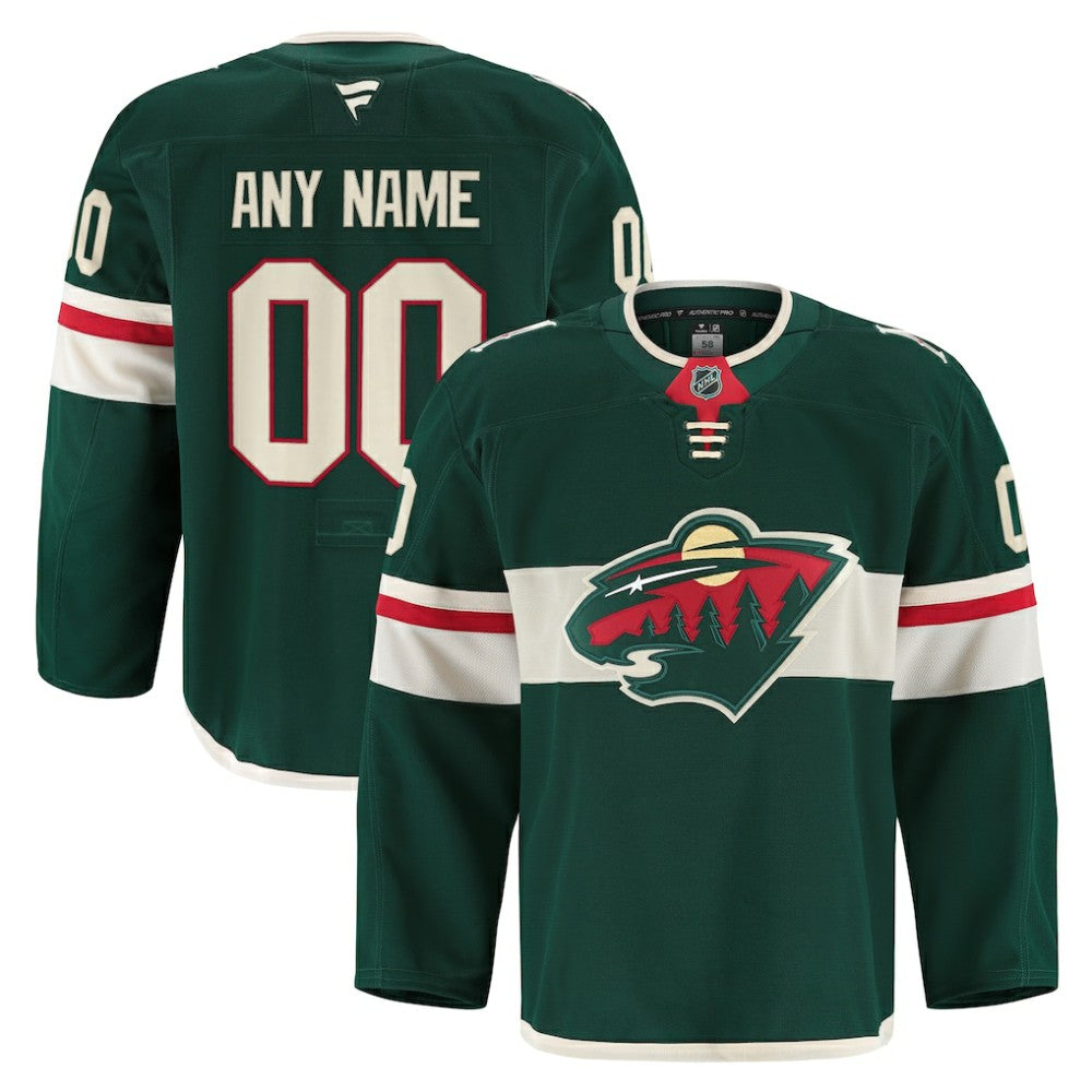 Minnesota Wild - Fanatics Home Authentic Pro Custom Jersey Green