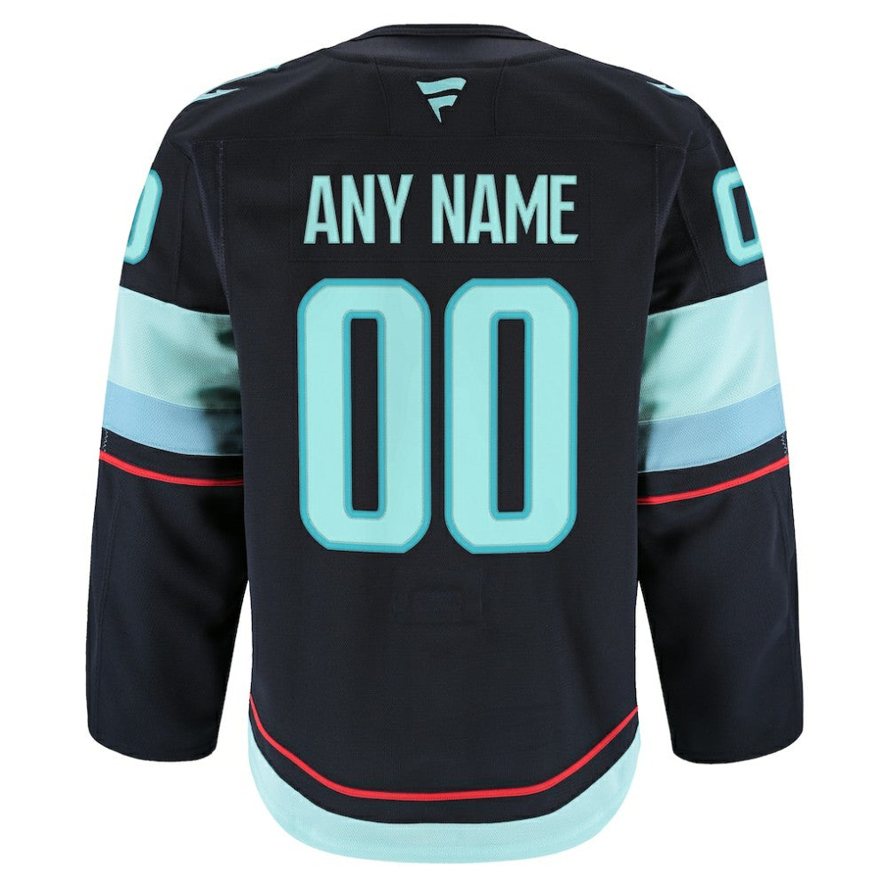 Seattle Kraken Fanatics Home Authentic Pro Custom Jersey - Navy | NHL Jerseys