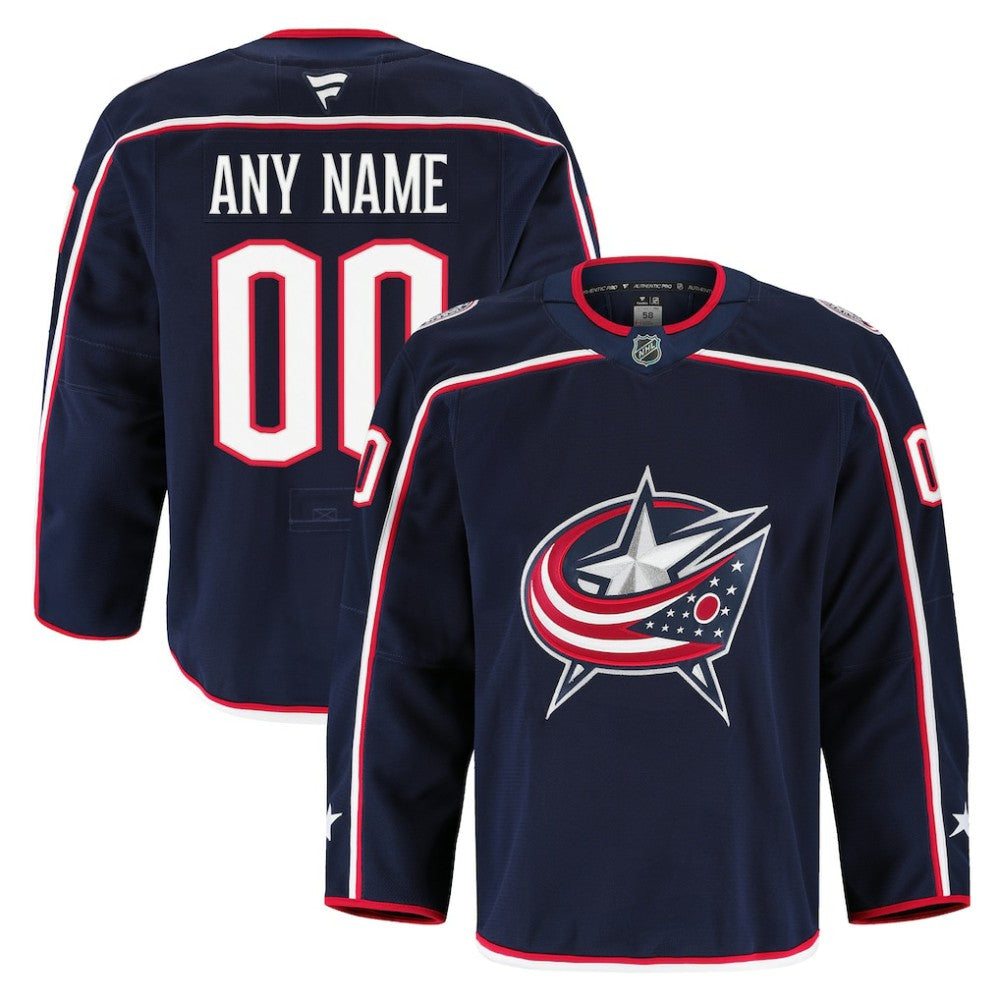 Columbus Blue Jackets Fanatics Home Authentic Pro Custom Jersey - Navy | NHL Jerseys