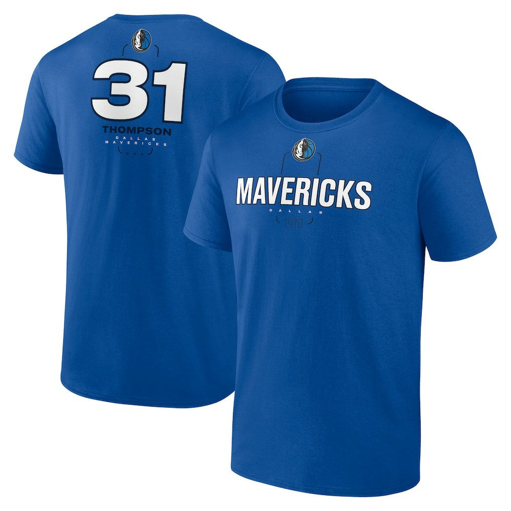 NBA - Klay Thompson Dallas Mavericks Behind The Back Name & Number T-Shirt - Blue