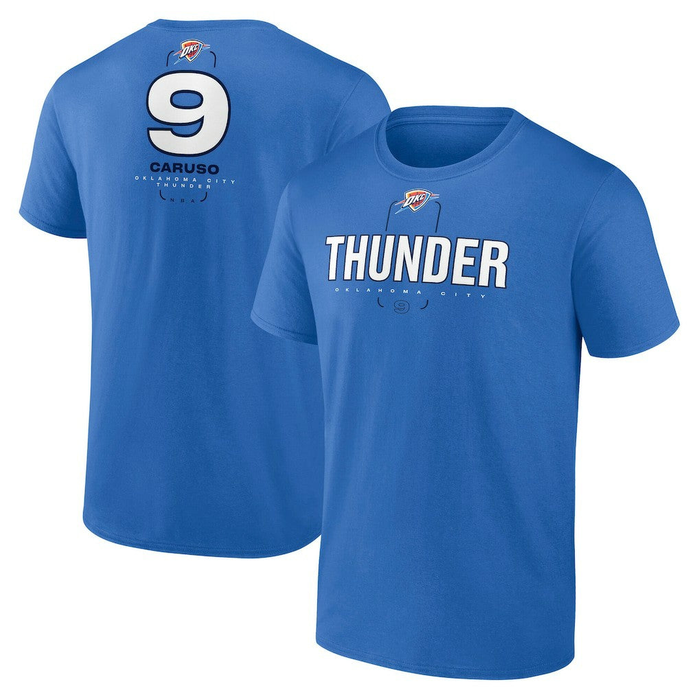 NBA - Alex Caruso Oklahoma City Thunder Behind The Back Name & Number T-Shirt - Blue