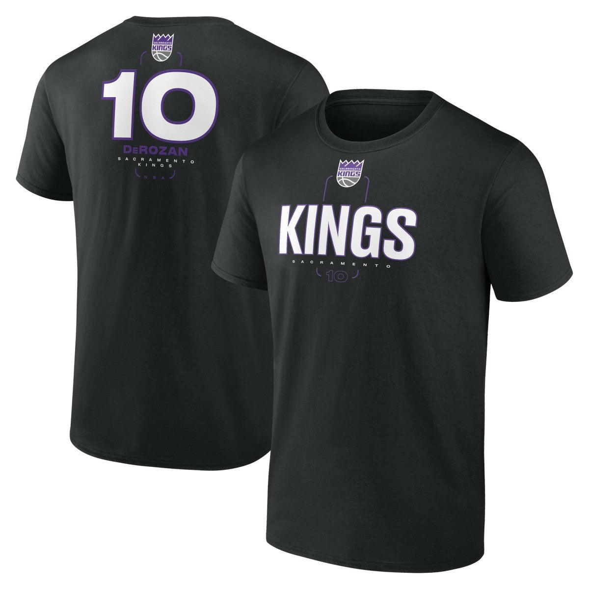 NBA - DeMar DeRozan Sacramento Kings Behind The Back Name & Number T-Shirt - Black