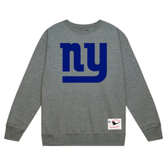 New York Giants Basic Fleece Pullover Sweatshirt Heather Gray - Mitchell & Ness