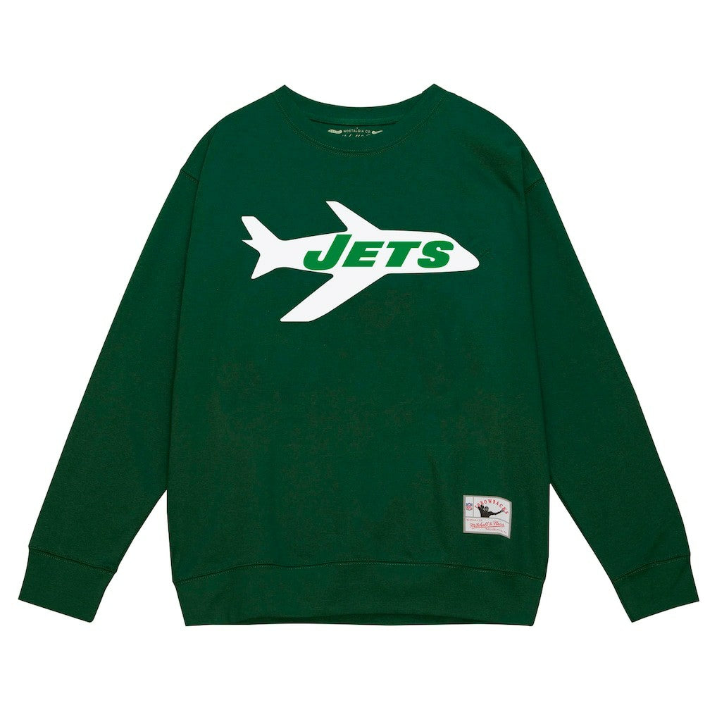 New York Jets Basic Fleece Pullover Sweatshirt Green - Mitchell & Ness