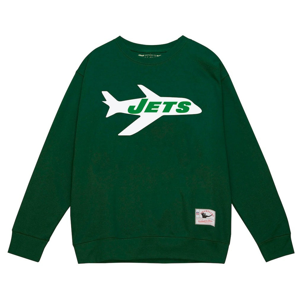 New York Jets Basic Fleece Pullover Sweatshirt Green - Mitchell & Ness