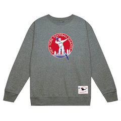 New York Giants Basic Fleece Pullover Sweatshirt Heather Gray - Mitchell & Ness