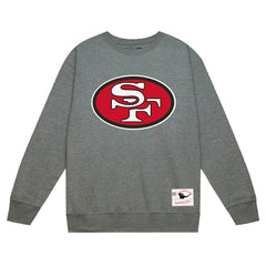San Francisco 49ers Basic Fleece Pullover Sweatshirt Heather Gray - Mitchell & Ness