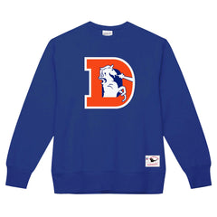 Denver Broncos Basic Fleece Pullover Sweatshirt Royal - Mitchell & Ness
