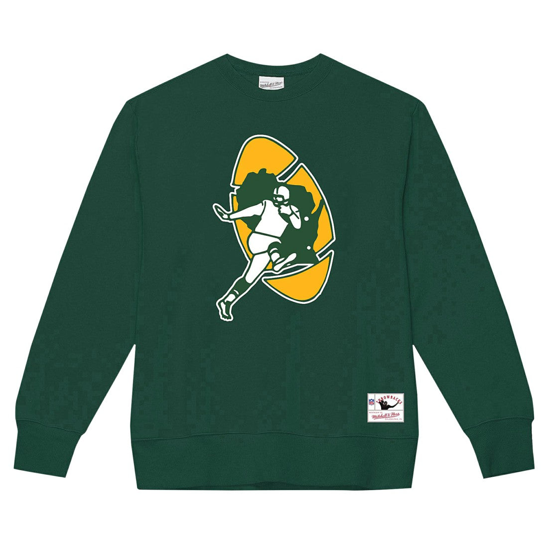 Green Bay Packers Basic Fleece Pullover Sweatshirt Dark Green - Mitchell & Ness