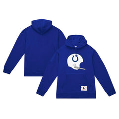 Indianapolis Colts Helmet Logo Vintage Pullover Hoodie Royal - Mitchell & Ness
