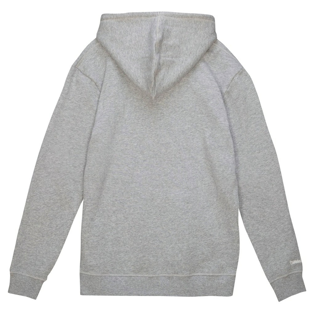 Cleveland Browns Helmet Logo Vintage Pullover Hoodie Heather Gray - Mitchell & Ness