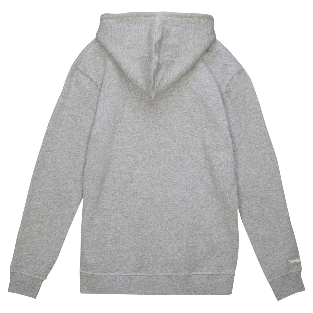 Denver Broncos Helmet Logo Vintage Pullover Hoodie Heather Gray - Mitchell & Ness
