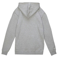Denver Broncos Helmet Logo Vintage Pullover Hoodie Heather Gray - Mitchell & Ness