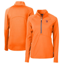 Tampa Bay Buccaneers Cutter & Buck Women's DryTec Adapt Eco Knit Stretch Recycled Raglan Half-Zip Top Orange - NFL