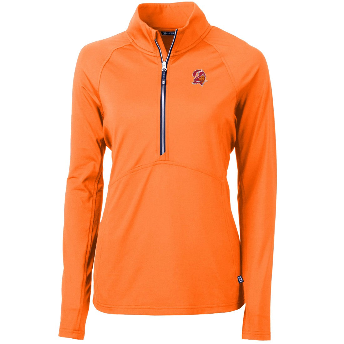 Tampa Bay Buccaneers Cutter & Buck Women's DryTec Adapt Eco Knit Stretch Recycled Raglan Half-Zip Top Orange - NFL