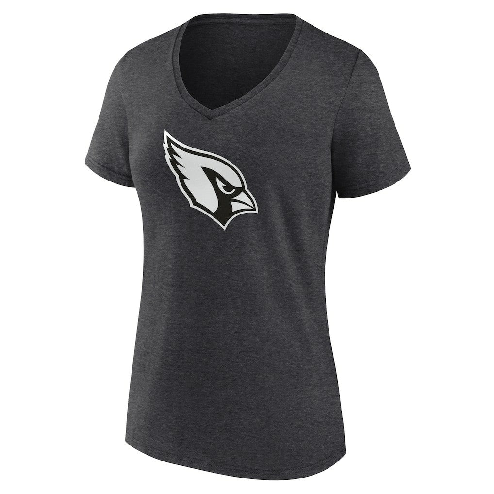 Arizona Cardinals Women's Personalized Name & Number Monochrome V-Neck Long Sleeve T-Shirt Charcoal - NFL
