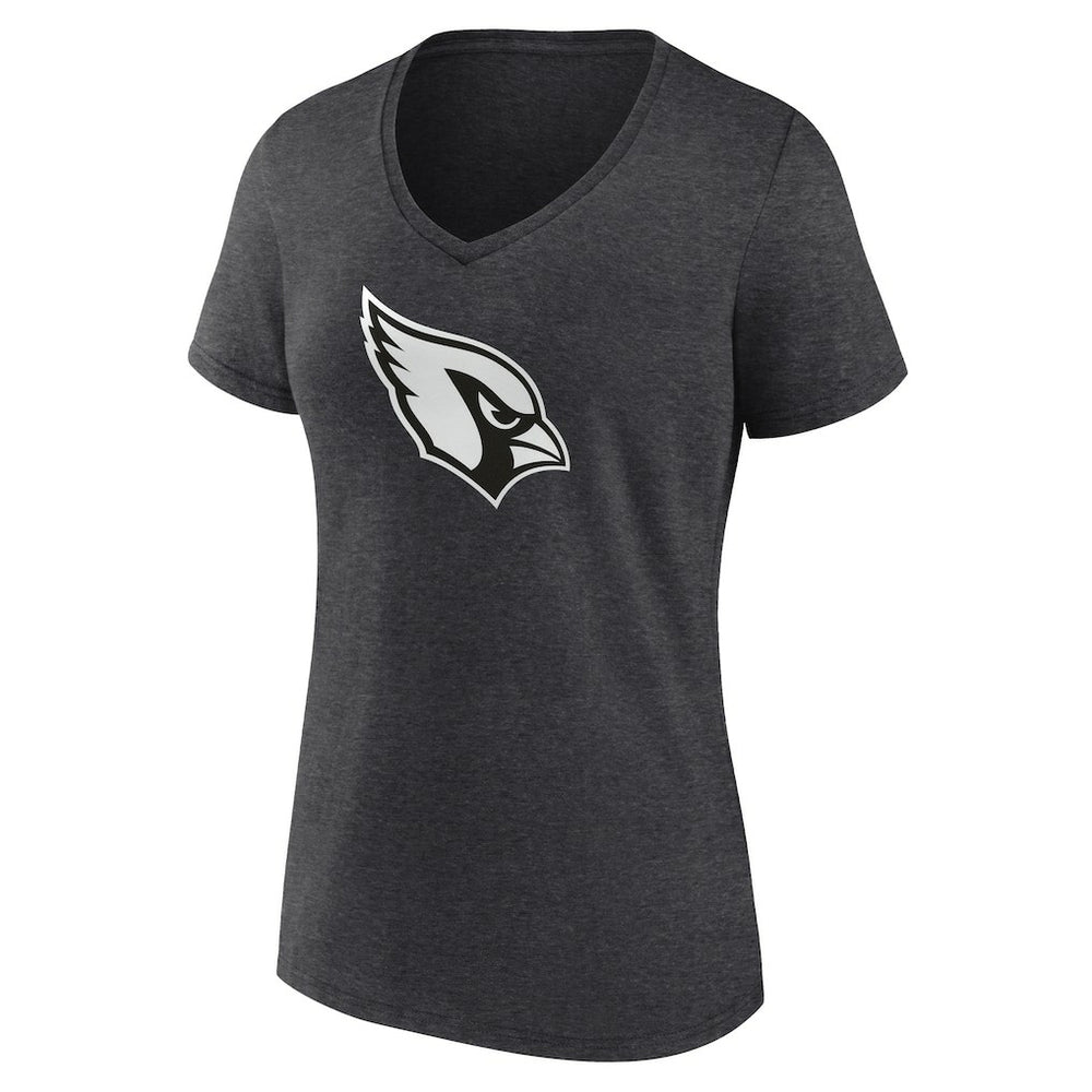 Arizona Cardinals Women's Personalized Name & Number Monochrome V-Neck Long Sleeve T-Shirt Charcoal - NFL