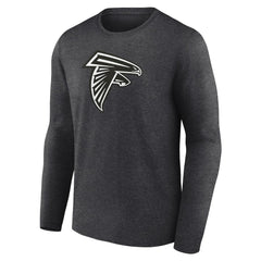Atlanta Falcons Personalized Name & Number Monochrome Long Sleeve T-Shirt Charcoal - NFL