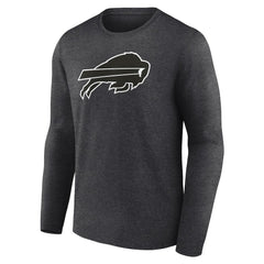Buffalo Bills Personalized Name & Number Monochrome Long Sleeve T-Shirt Charcoal - NFL