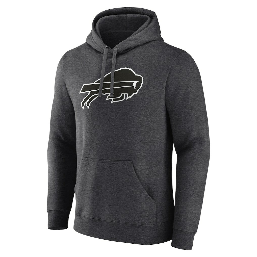 Buffalo Bills Personalized Name & Number Monochrome Pullover Hoodie Charcoal - NFL
