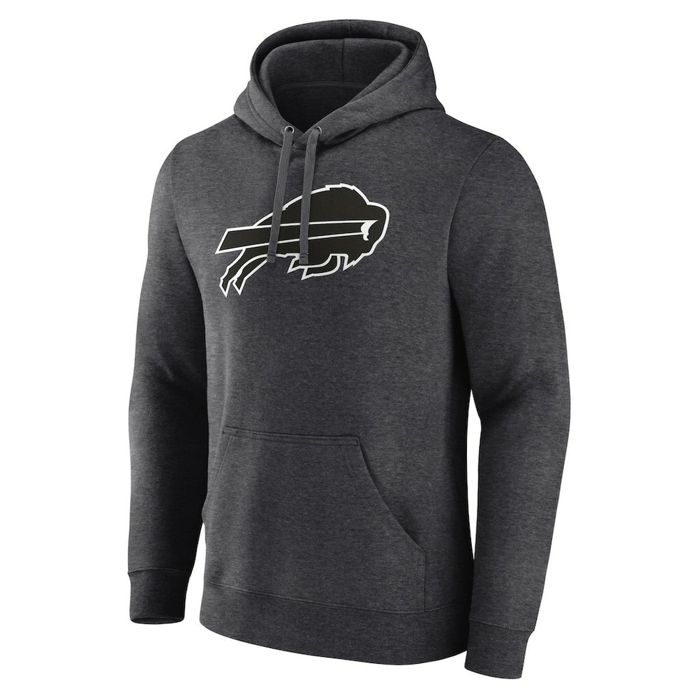 Buffalo Bills Personalized Name & Number Monochrome Pullover Hoodie Charcoal - NFL