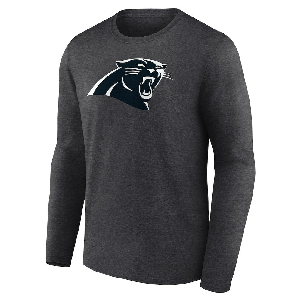 Carolina Panthers Personalized Name & Number Monochrome Long Sleeve T-Shirt Charcoal - NFL