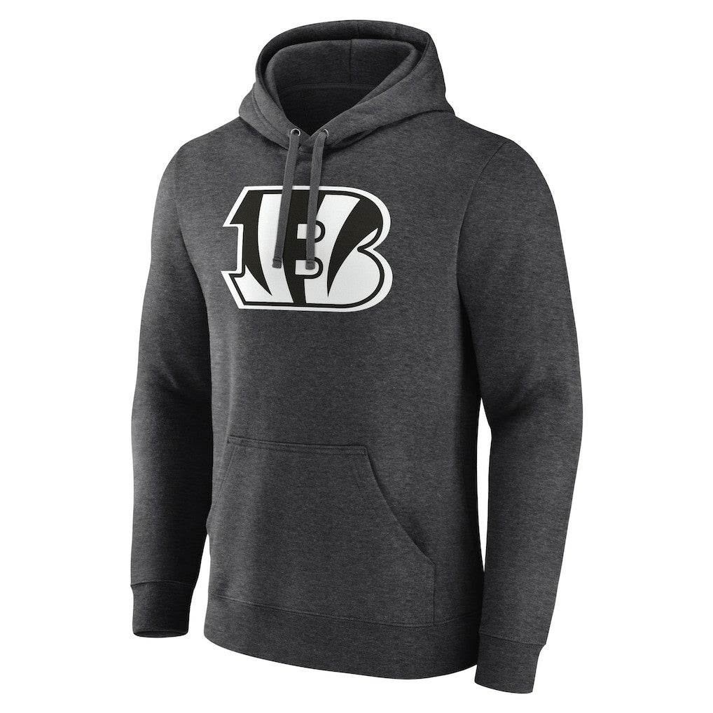 Cincinnati Bengals Personalized Name & Number Monochrome Pullover Hoodie Charcoal - NFL