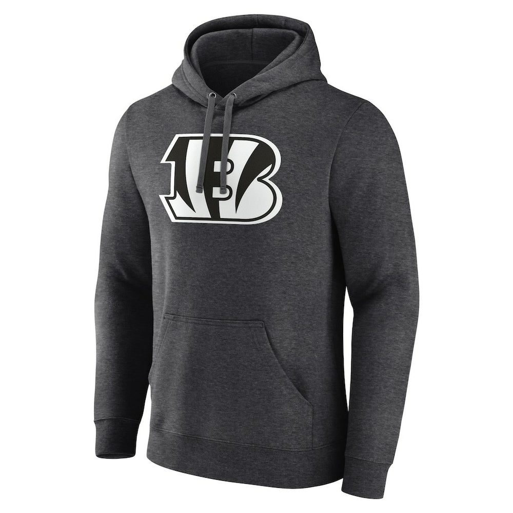 Cincinnati Bengals Personalized Name & Number Monochrome Pullover Hoodie Charcoal - NFL