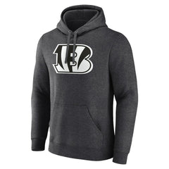 Cincinnati Bengals Personalized Name & Number Monochrome Pullover Hoodie Charcoal - NFL