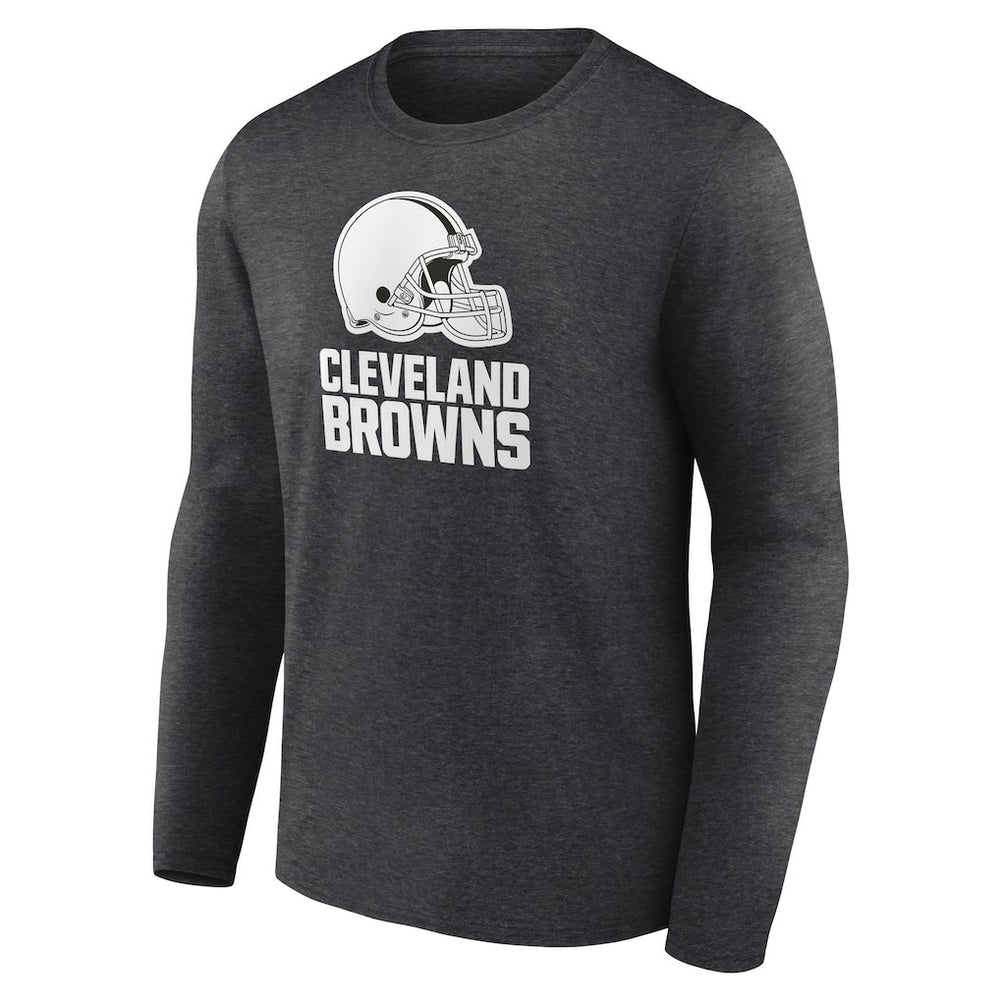 Cleveland Browns Personalized Name & Number Monochrome Long Sleeve T-Shirt Charcoal - NFL