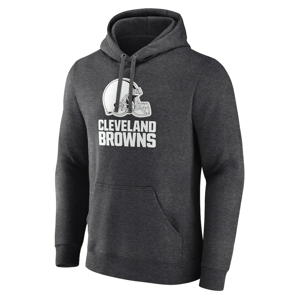 Cleveland Browns Personalized Name & Number Monochrome Pullover Hoodie Charcoal - NFL