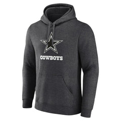 Dallas Cowboys Personalized Name & Number Monochrome Pullover Hoodie Charcoal - NFL