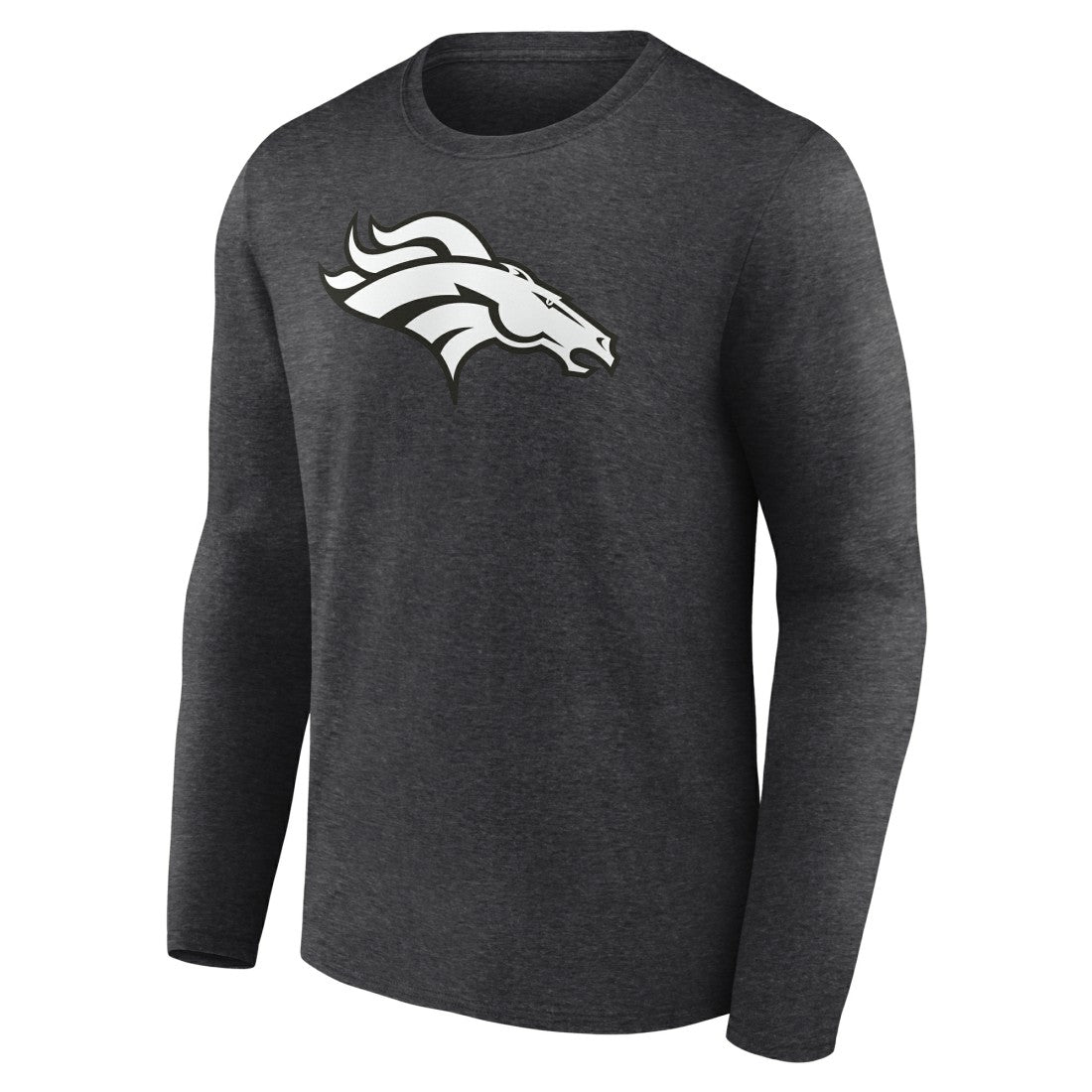Denver Broncos Personalized Name & Number Monochrome Long Sleeve T-Shirt Charcoal - NFL