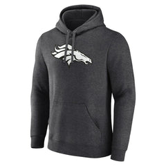 Denver Broncos Personalized Name & Number Monochrome Pullover Hoodie Charcoal - NFL