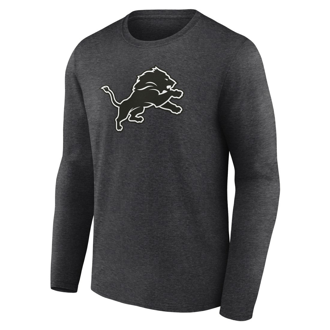 Detroit Lions Personalized Name & Number Monochrome Long Sleeve T-Shirt Charcoal - NFL