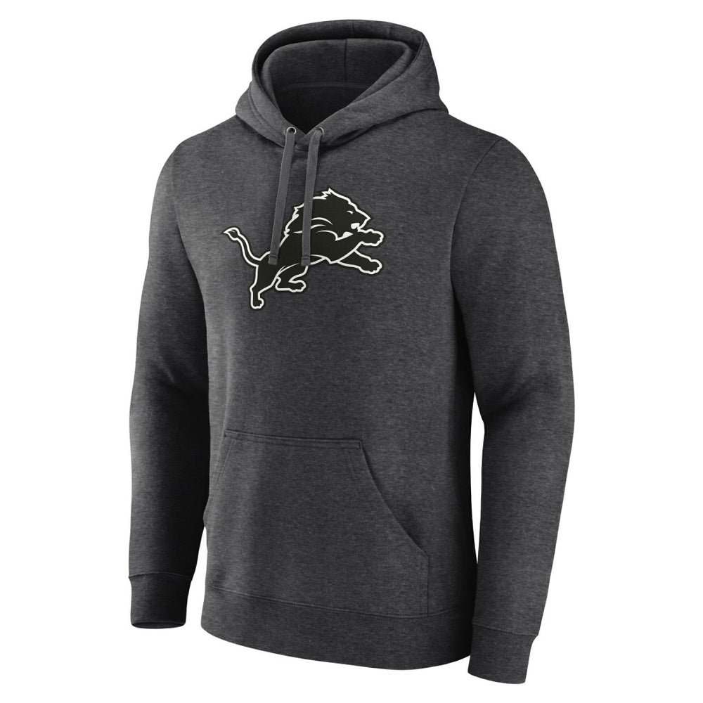 Detroit Lions Personalized Name & Number Monochrome Pullover Hoodie Charcoal - NFL